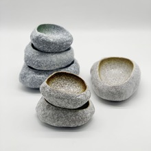 日式石头碗创意陶瓷餐具三文鱼刺身资造碗个性前菜碗烤肉店碗