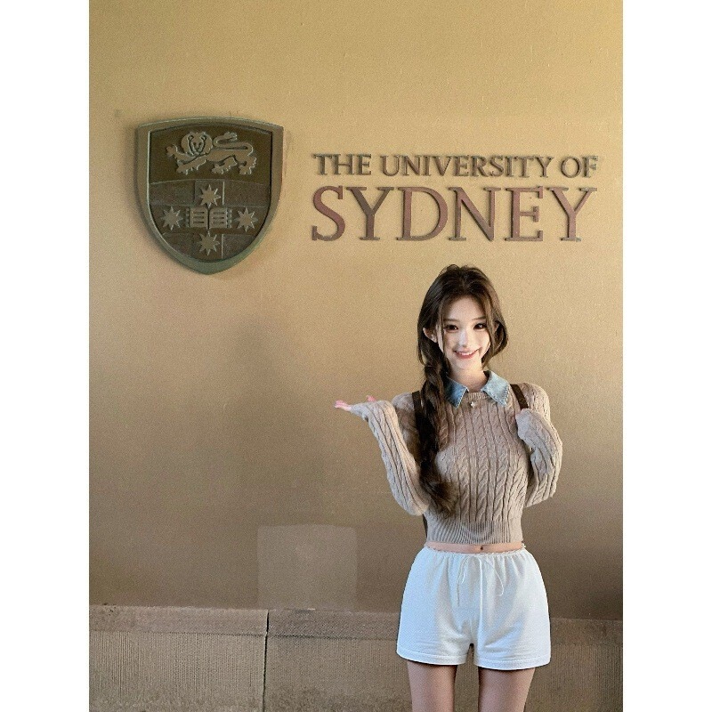 JMSHOP Miu-style Preppy Detachable Collar Fake Two-Piece Cable Knit Pullover Sweater Autumn Lazy Sweater