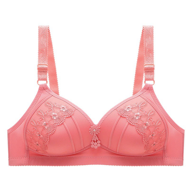 Специально для внешней торговли, трансграничной электронной коммерции, большие размеры, вышивка чашек без стального кольца, бюстгальтер, тонкая форма, регулируемое нижнее белье для средних лет