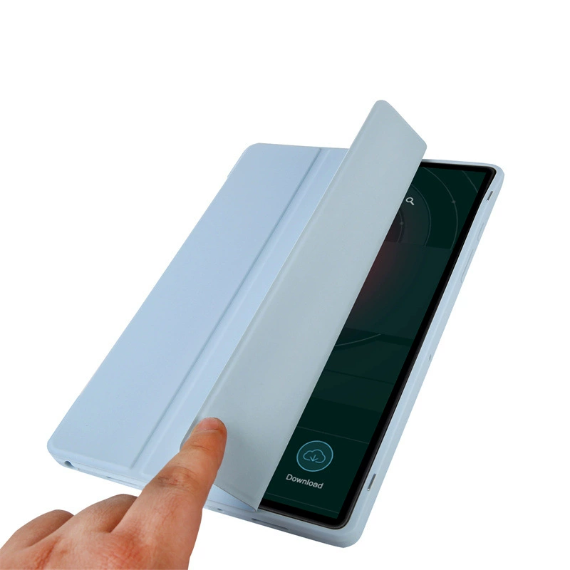 Подходит для Samsung TAB A8 X200 акриловые разделительные канавки, чехол для планшета с молнией S8 трансформирующий прозрачная кожаная обложка