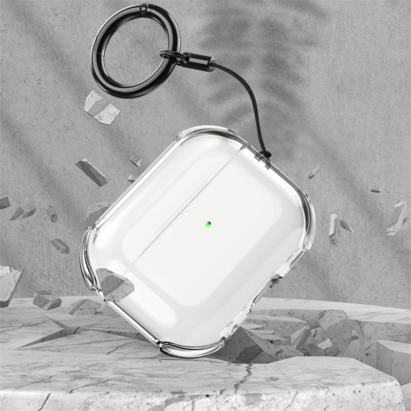 Protective Case (Apple AirPods) — Compatible with Pro/3/4/2/1, Transparent, Keyring