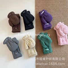 冬季户外冲锋衣滑雪围巾手套充棉宝宝保暖围脖防风保暖运动手套