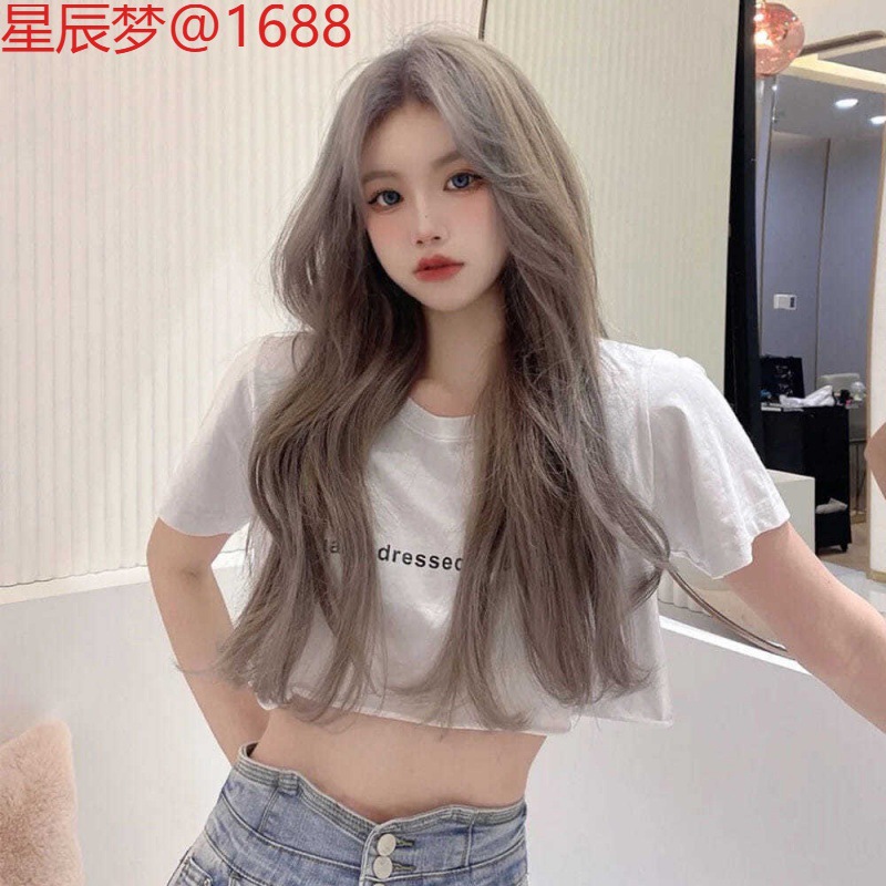 假发全头自然气质逼真长卷发中分无刘海浪大卷学生少女全套头