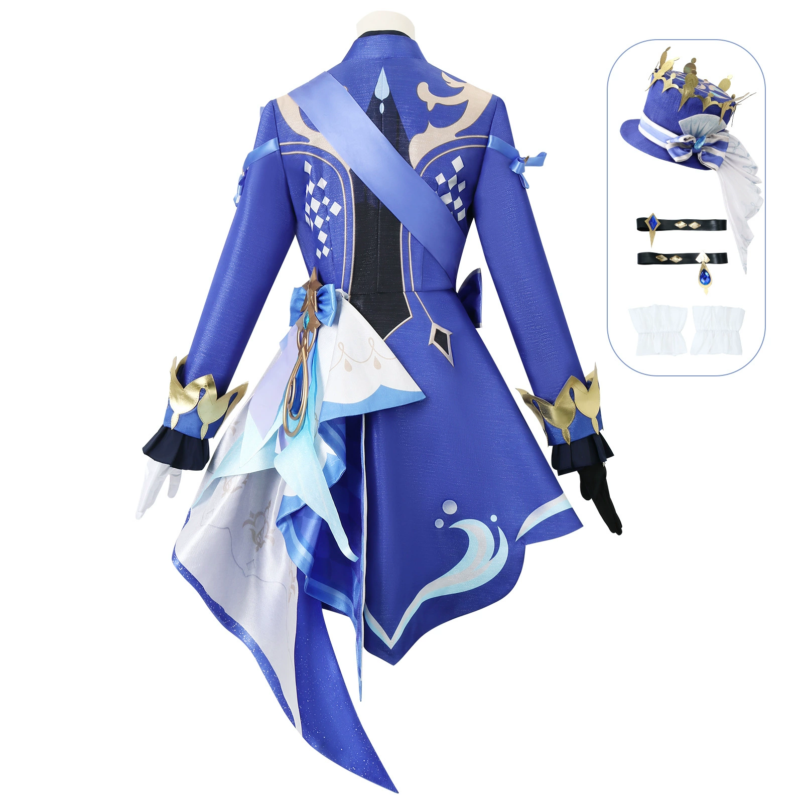 Genshin Impact Cosmet Высокая версия Fucaros Cosplay Costume Fontaine Water God Funinga Cosmet