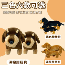 跨境腊肠狗狗毛绒公仔儿童可爱短毛绒猪獾犬玩偶宠物毛绒玩具批发