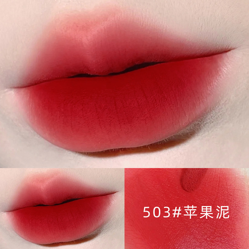Helen Beauty Lip Glaze Matte Long-Lasting Moisturizing High-Quality Lip Mud Lipstick Non-Stick Cup Non-Fading Color Makeup