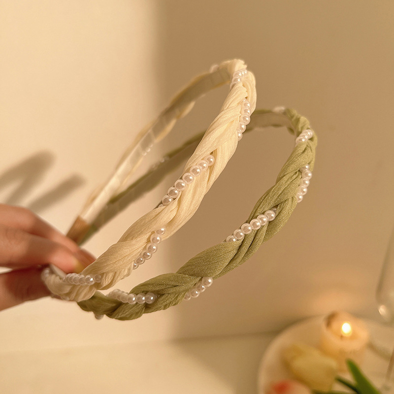 Perlen Twist Haarreif Für Mädchen Süßes Sommer Haar-accessoire_voghion.com