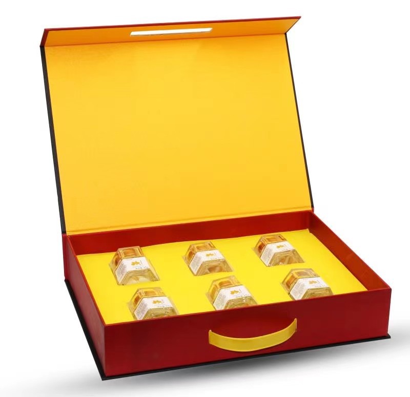 厂家供应白色珍珠棉表金黄绒礼品盒包装泡沫/蜂蜜礼品盒包装泡沫