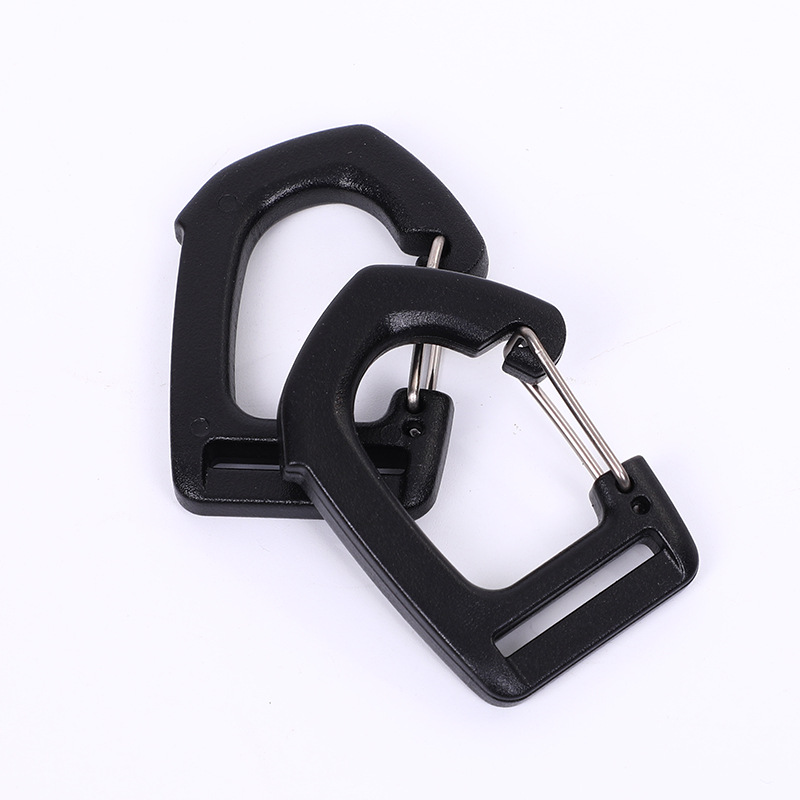 Accesorios de maletas de gancho de alambre de plástico correa de tejido elástica gancho de botón accesorios de ropa multifuncional montañismo llavero