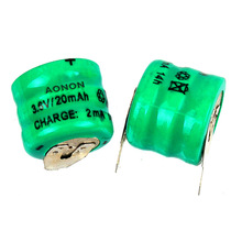 3.6V 20mAh加焊脚镍氢纽扣电池20H3.6V镍氢充电电池组A型扣式电池