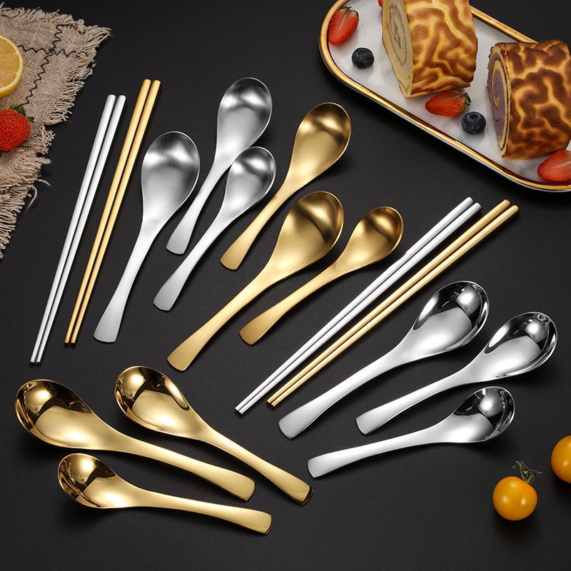 304 cucharas de acero inoxidable palillos cucharas caseras cucharas de comida cucharas de postres cucharas cucharas de hotel cucharas de palacio cucharas