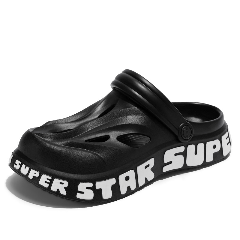 Zapatos con agujeros exteriores para hombres antideslizantes para niños 2025 nuevas zapatillas zapatos de playa sandalias de campamento para hombres verano