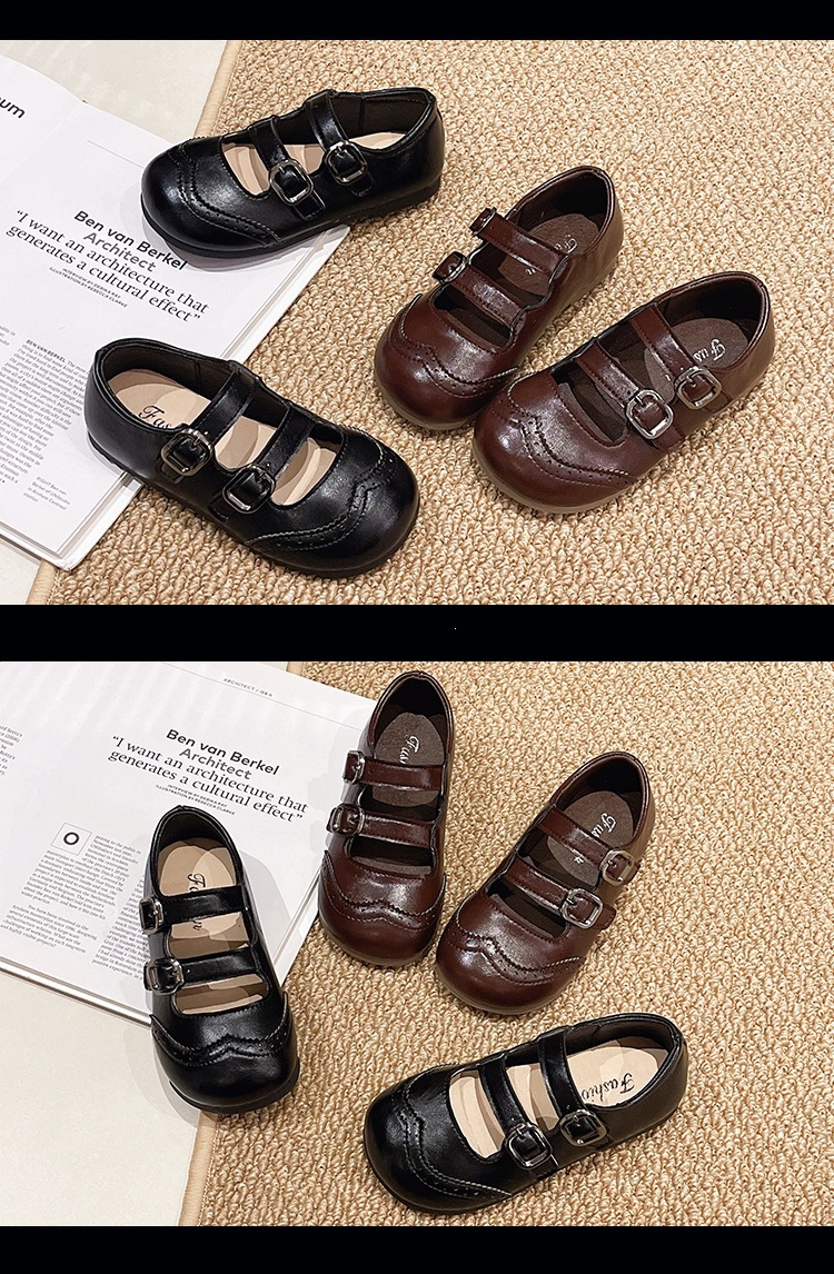 Mädchen Mary Jane Ballerinas Aus Lederimitat Mit Schleife_voghion.com