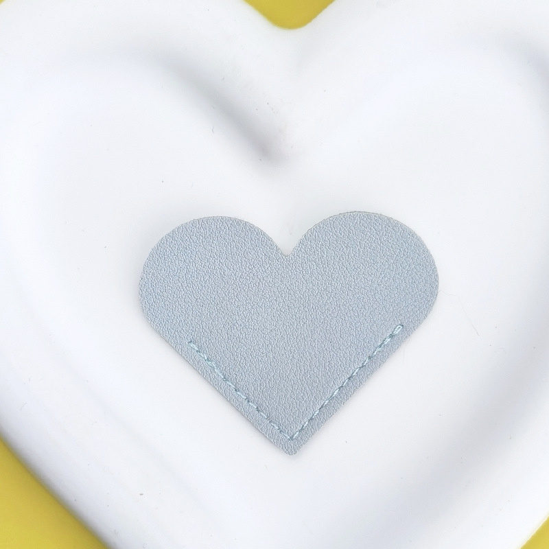Marcador de Libros de Esquina en Forma de Corazón de Cuero PU para Lectura