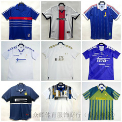 卸売レトロクラシックサッカーユニフォームフランススペインインターミラノACJベンバーバイエルン半袖ユニフォーム