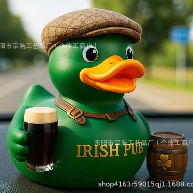 Cross-border new Irish Pub Duck Irish Pub Duck resin decoration…