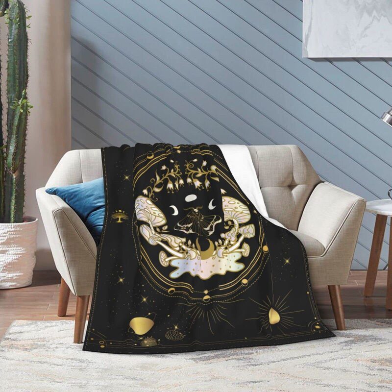 Mushroom Hippie Blanket Soft and Comfortable Flannel Warm Home Essential Printed Four Seasons Blanket Gift for Men and Women Mushroom Hippie Blanket Soft and Comfortable Flannel Warm Home Essential Printed Four Seasons Blanket Gift for Men and Women
