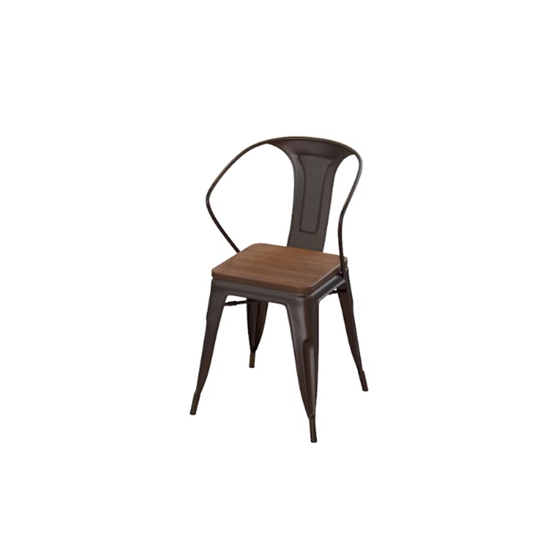 Mesa de comedor de madera sólida de hierro forjado Comedor de comedor Comedor de comida rápida Comedor de mesa larga Mesa de café de hotel