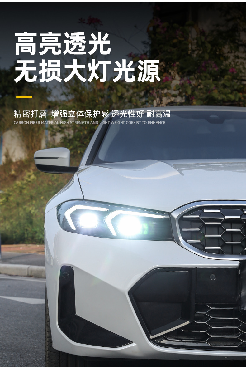 Suitable for 16-26 models of domestic BMW 1 Series headlight protective film, blackened transparent light control 12345678 imported light film
