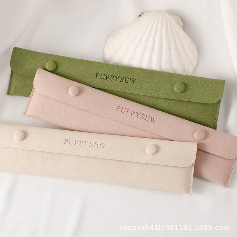 Fuzhirui Boutique Microfiber High-End Jewelry Necklace Clip Pendant Storage Bag Portable Engraved Logo