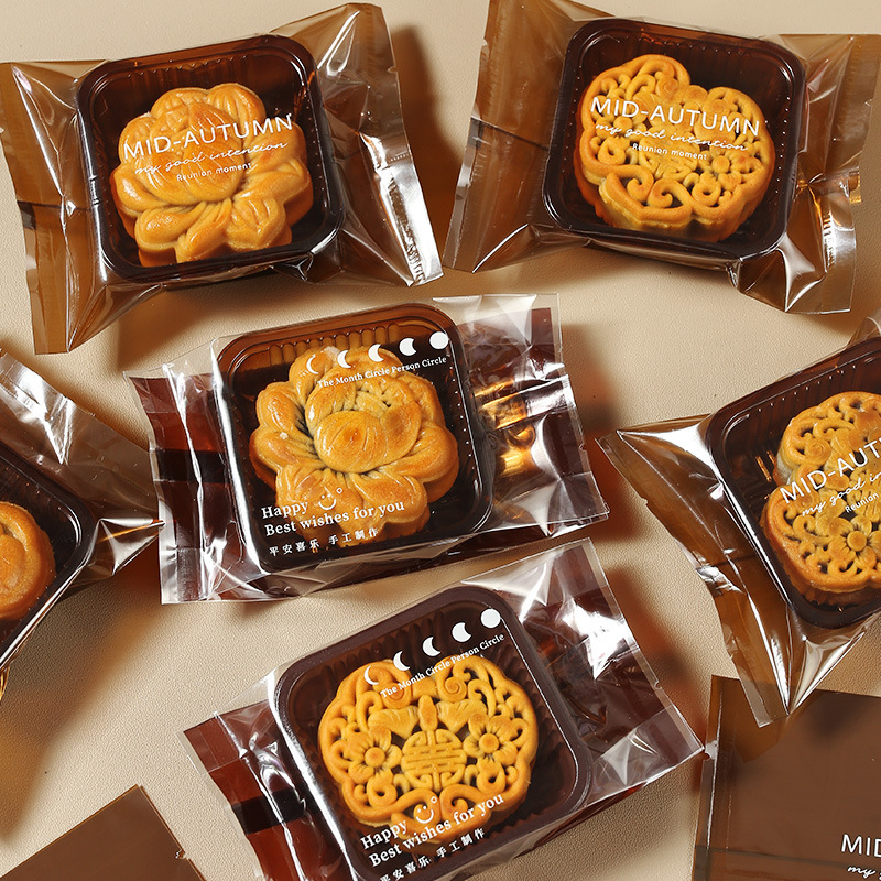 2026 New Model Coffee-Colored Mooncake Packaging Bags, Machine-Sealed, 50g, 75g, 80g, Cantonese-Style Flow-Icing Snowskin Mooncakes, Thickened Bags 2026 New Model Coffee-Colored Mooncake Packaging Bags, Machine-Sealed, 50g, 75g, 80g, Cantonese-Style Flow-Icing Snowskin Mooncakes, Thickened Bags