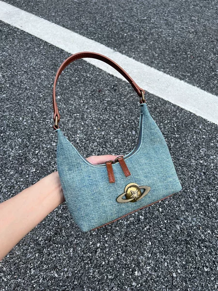 2026 New Niche Retro Denim Underarm Bag with a High-End Feel, Versatile Shoulder Bag, Commuter Fashion Handbag for Women