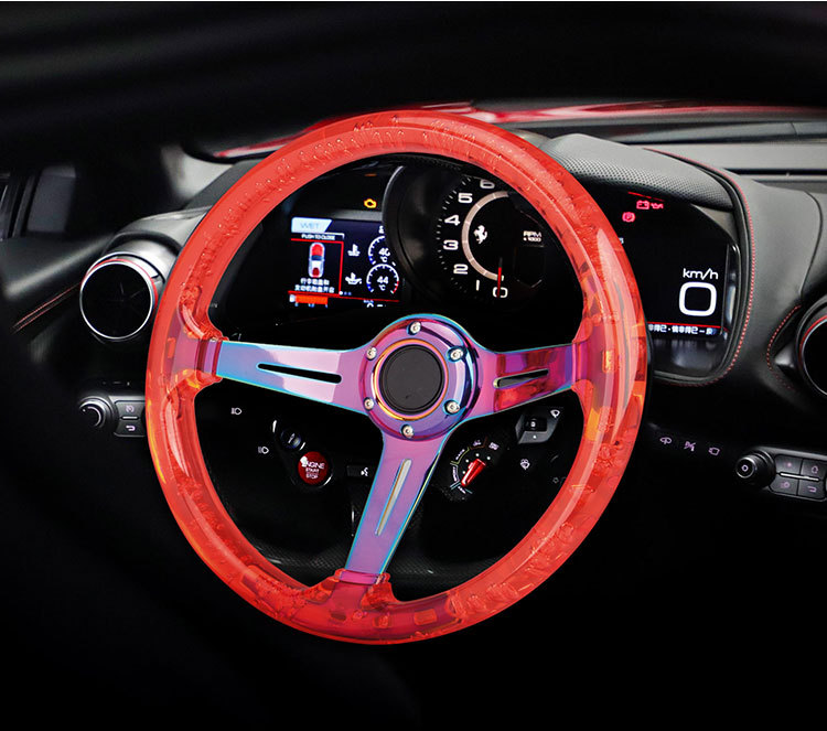 Acrylic Steering Wheel 14 inch Car Modified Racing Game Wheel