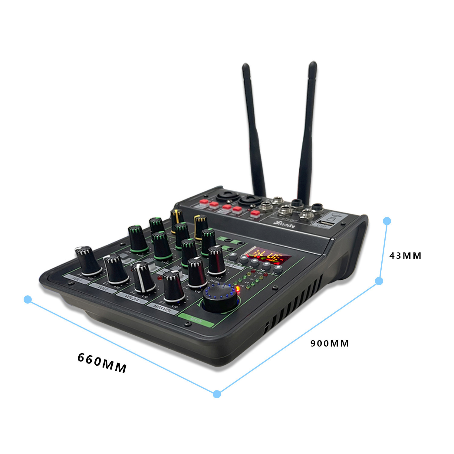 GAX-450 기록 집 무선 마이크 믹서 전력 증폭기 전원 증폭기 작은 전원 증폭기 믹서