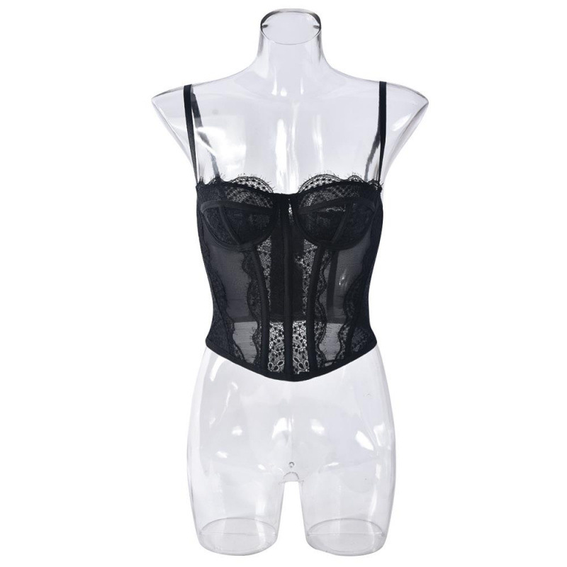 Chaleco de encaje con estilo “pure & hot”, con corsé integrado