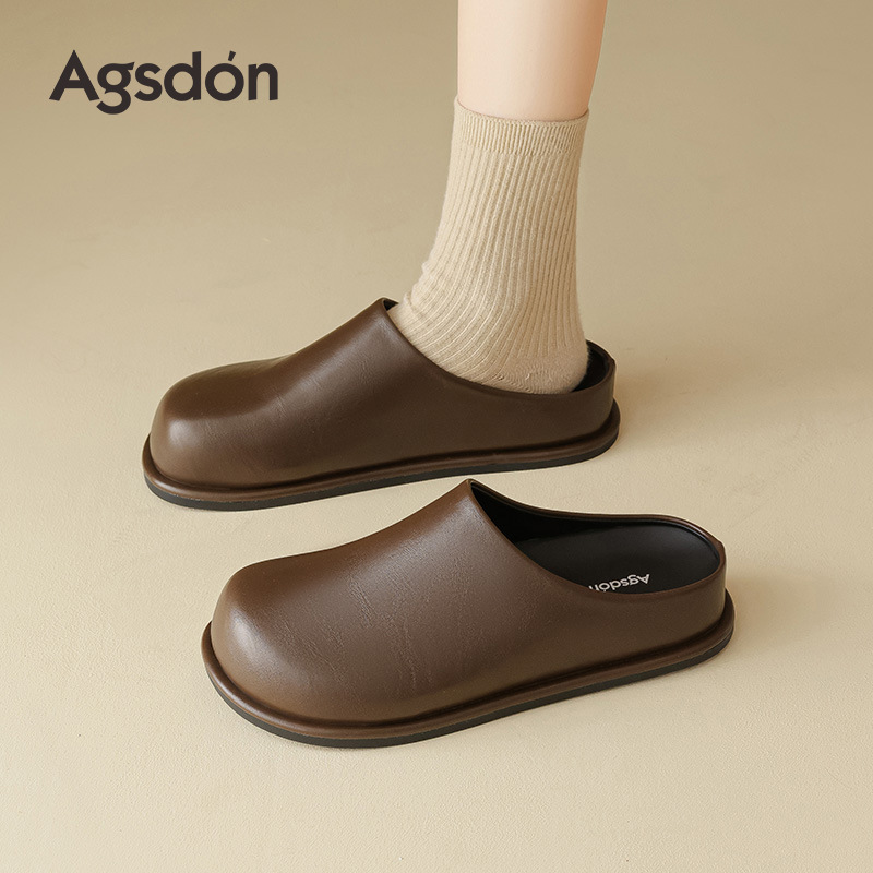 Augu Shi Deng Baohe zapatillas para mujeres 2026 nueva primavera con suela gruesa zapatillas casuales de un pie no se cansará zapatos de pie único