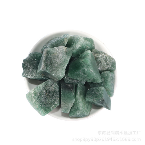 Green aventurine raw stone aroma diffuser stone crystal raw stone gravel fish tank flower pot decorative ornaments wholesale