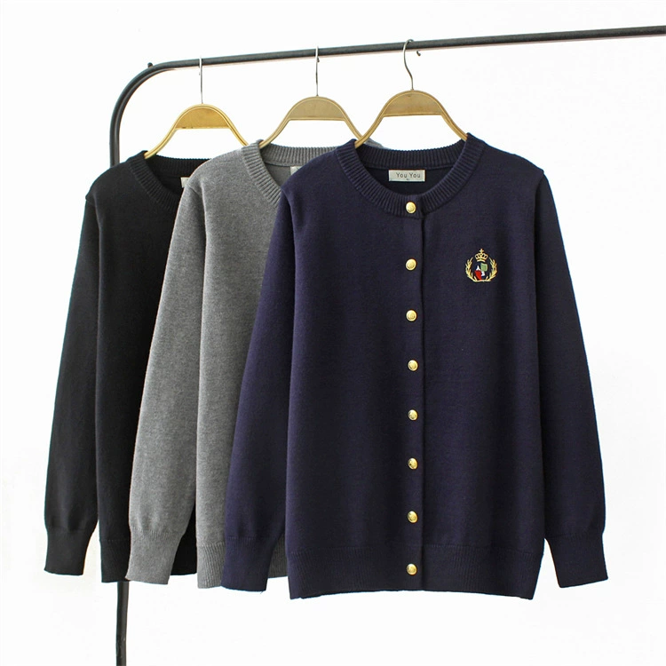 Корейский Повседневный вязаный кардиган больших размеров 2023 Осень Новый пухлая девушка Джокер Тонкий вышитый свитер пальто 3028