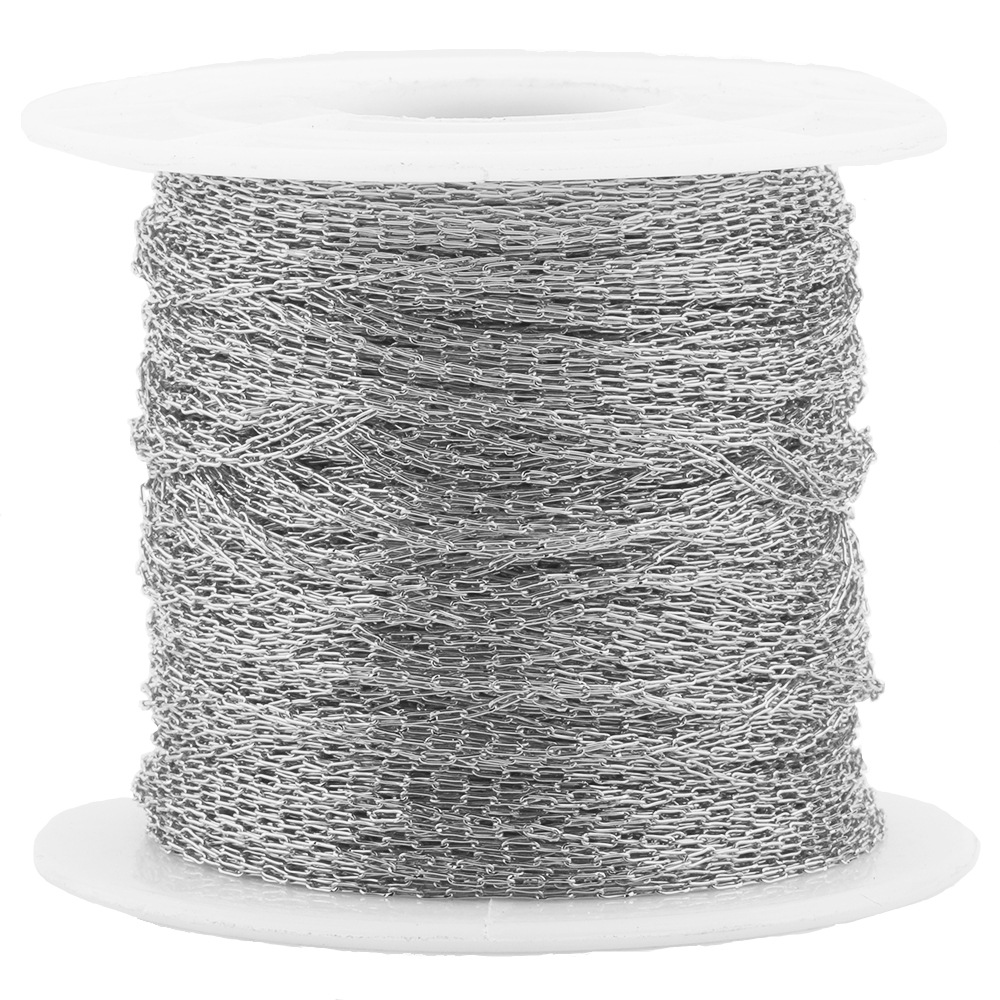 304 Stainless Steel Material Solid Color Pattern 1 Roll 10m 304 Stainless Steel 18K Gold Plated Solid Color Polished Chain