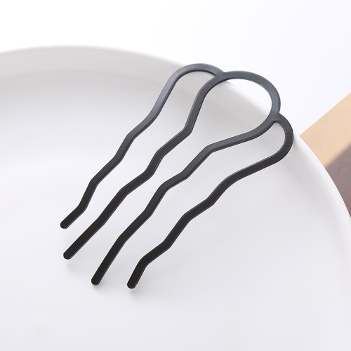 Insert comb lazy person bun hair brush hair pin inverted hair clip U-shaped hair clip professional hairstyle hair accessory for women trendy