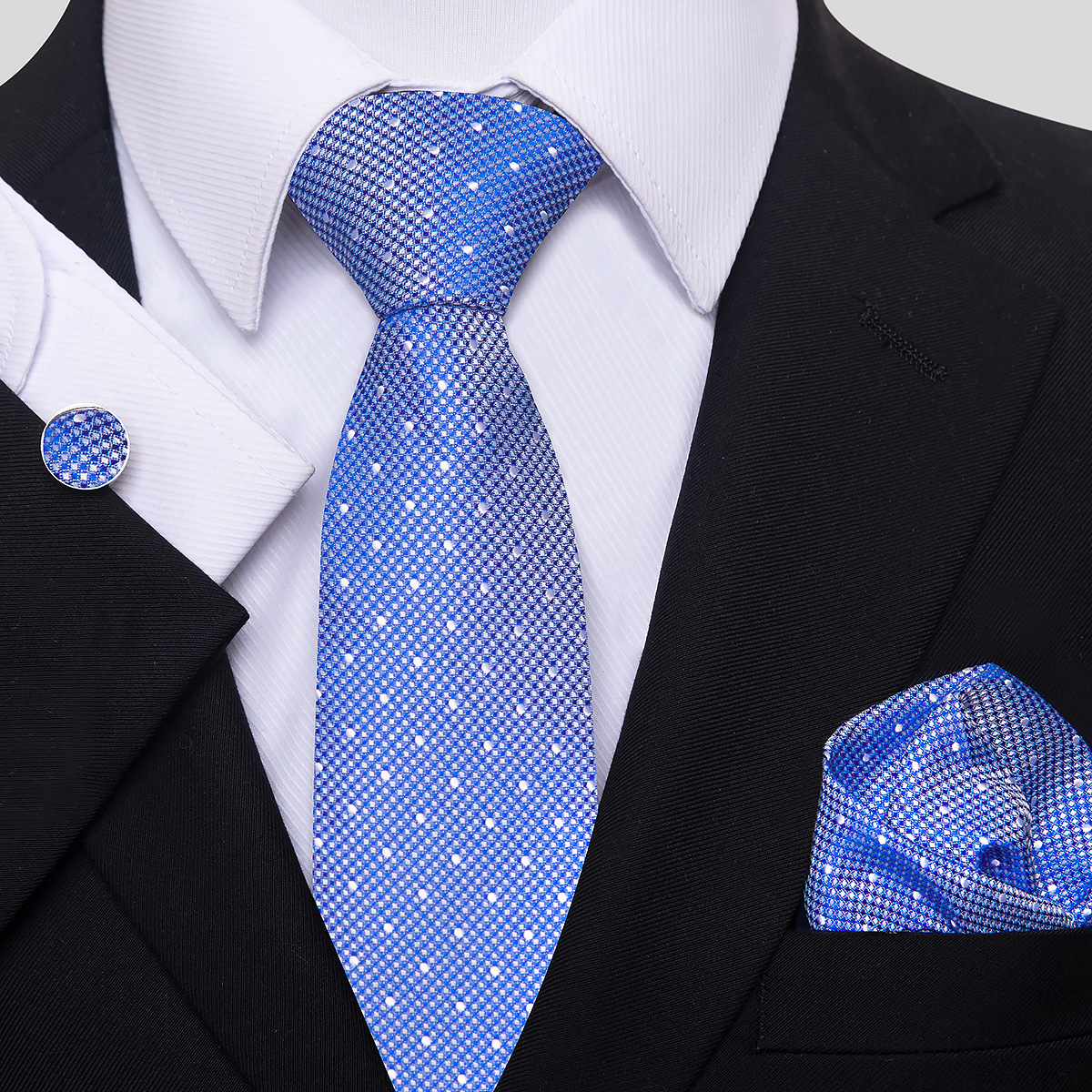 Juego de Corbata de Rayas para Hombre Set de 3 piezas de Rayón, para Bodas y Negocios