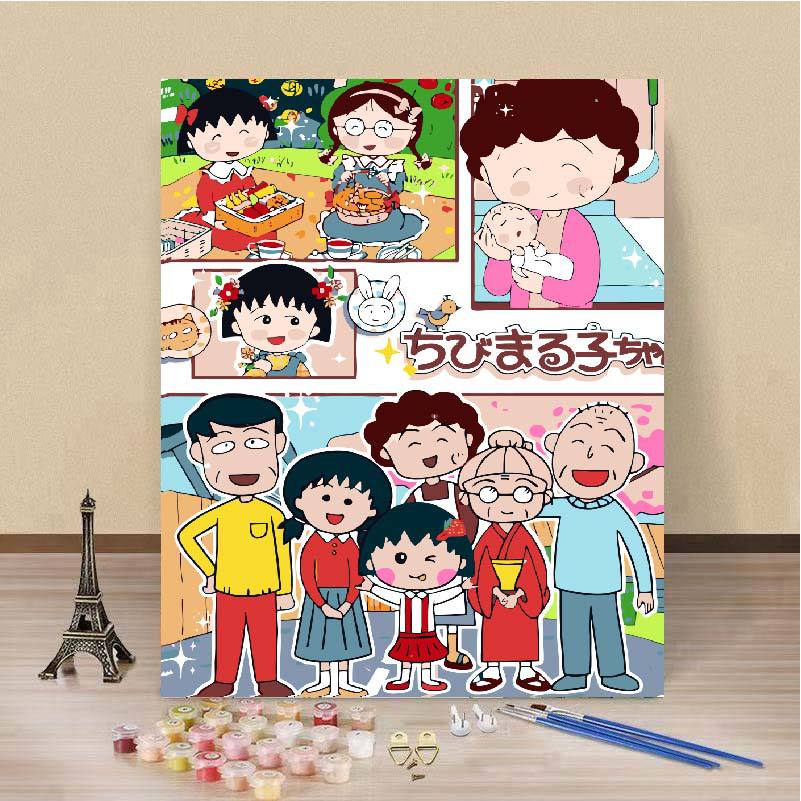 (al por mayor) lápiz pequeño nuevo dibujo al óleo digital diy fresas oso dibujos animados dibujos animados coloridos a mano pintura decoración de la habitación de los niños