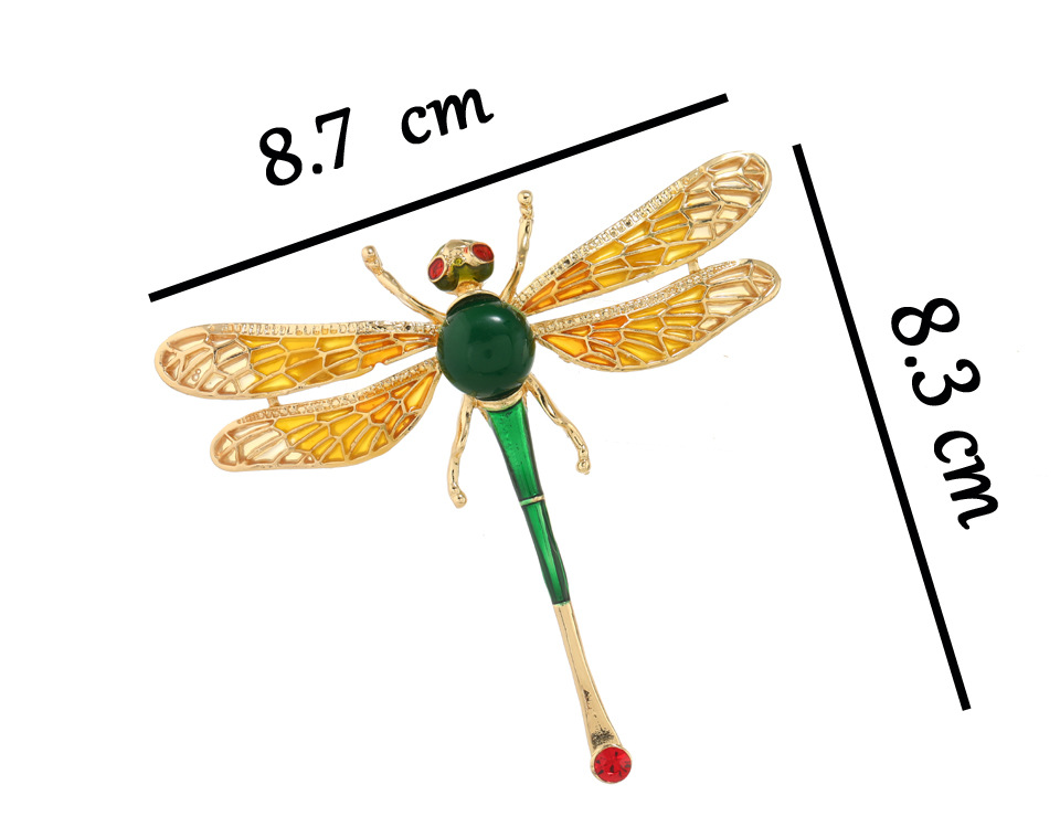 28g Weight Resin, Rhinestones Inlay Material Brooches Classification Banquet, Party Occasion Alloy Material Dragonfly Pattern Unisex Gender Epoxy, Plating, Inlay Design Elegant, Retro Style Elegant Retro Pin Dragonfly Alloy Epoxy Plating Inlay Resin Rhinestones Unisex Brooches 1