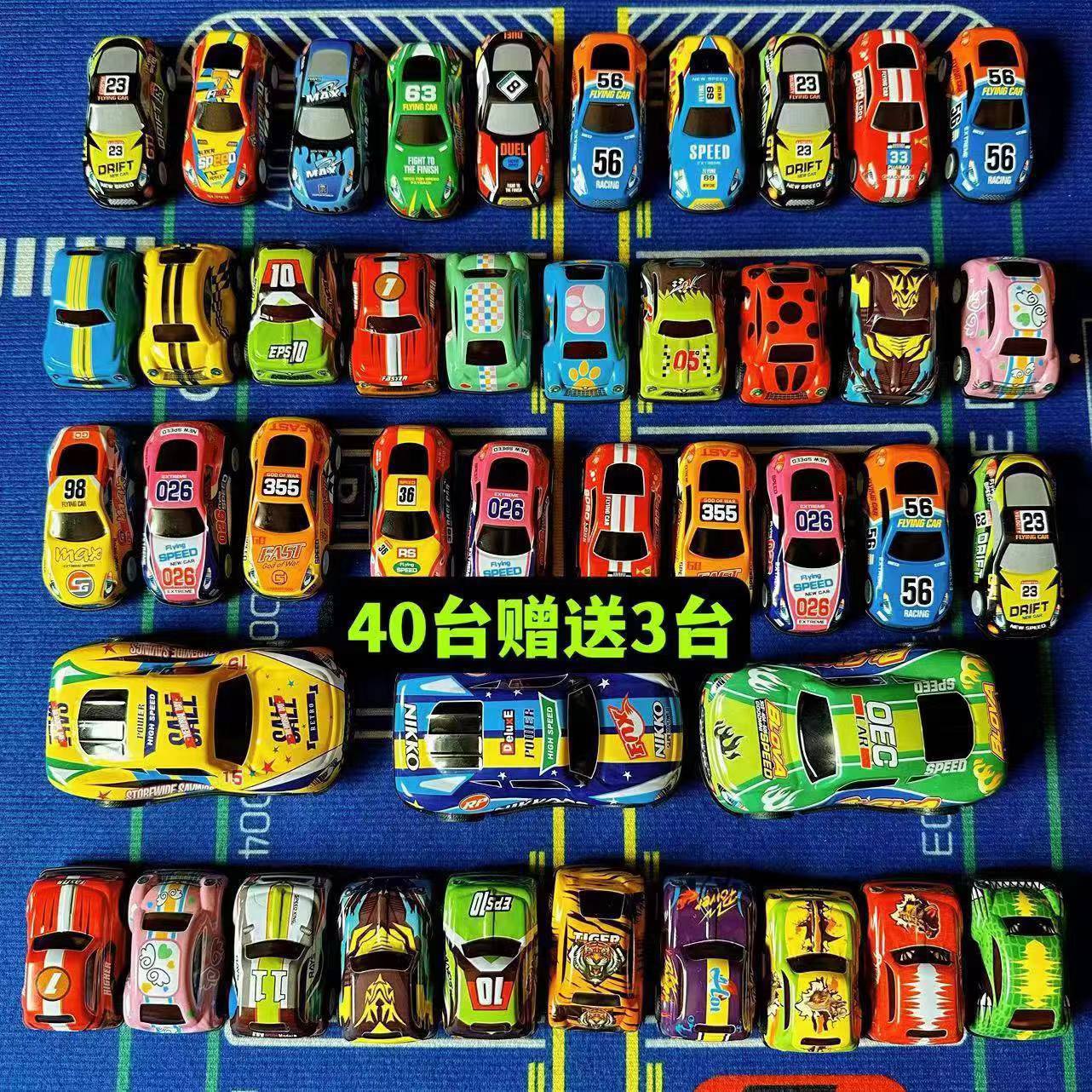 Barrel de almacenamiento coche de aleación 50 tirar de chapa de hierro caja de almacenamiento coche de juguete para niños coche de juguete