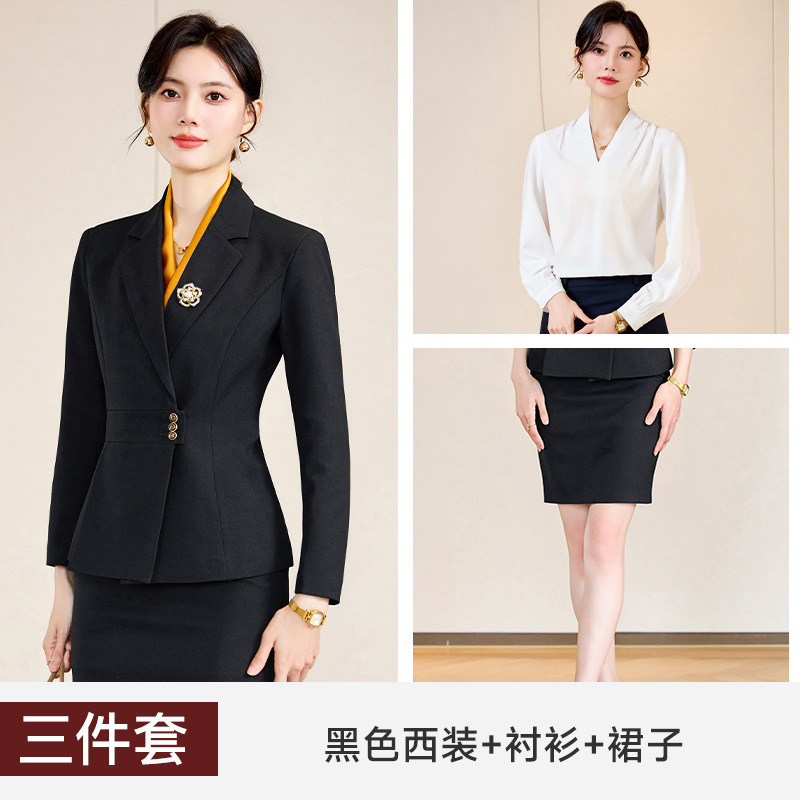 西装套装女时尚气质高端职业装正装西服珠宝店酒店经理前台工作服|undefined