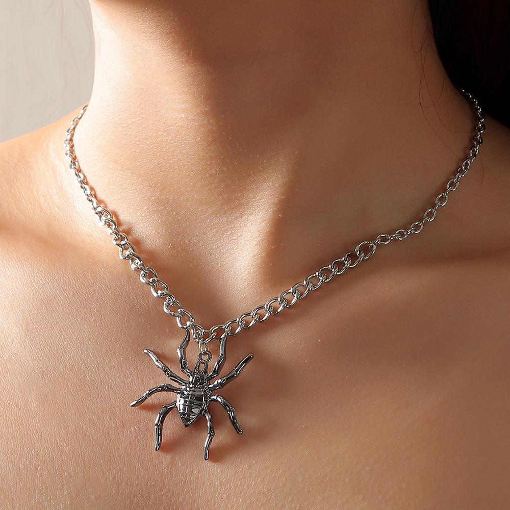 Halloween Spider Shape Pendant Necklace Wholesale Nihaojewelry
