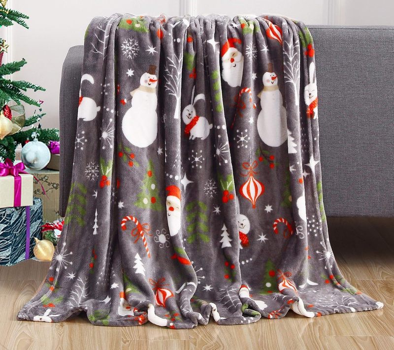 クリスマスハロウィーンフランネル毛布祝日プレゼントベッド用品リビングソファー怠け者毛布来図|undefined