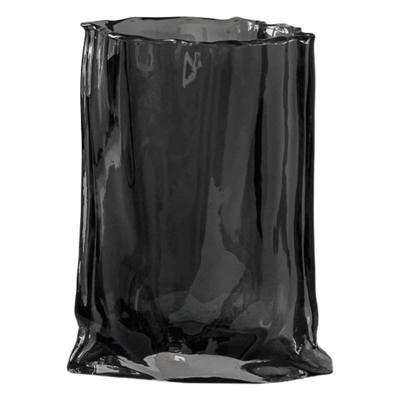 Плиссированная тканевая сумка в стиле ins, стеклянная ваза, креативные большие украшения для гостиной, светлая Роскошная высококачественная прозрачная композиция из водных цветов в стиле интернет-знаменитостей