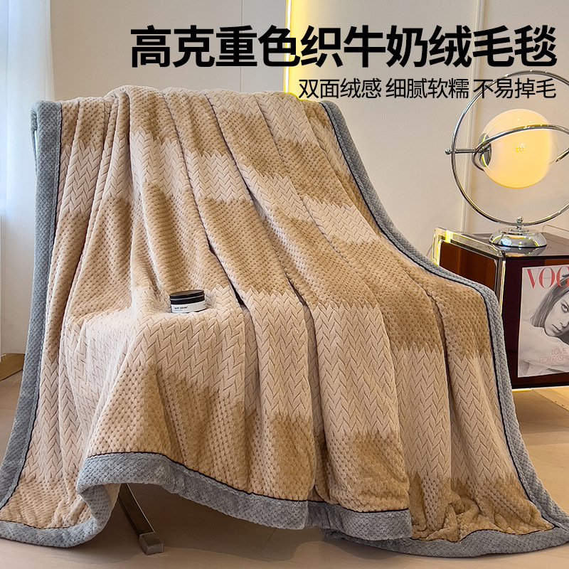 Coberta de coral de peluche gruesa de cordero torre de seda seda de sofá mantas de oficina aire acondicionado mantas de siesta para la cama