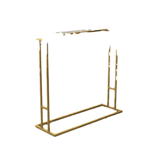 Island display rack in clothing store, simple men's and women's clothing and children's clothing double-row middle shelf, dual handle side hanger