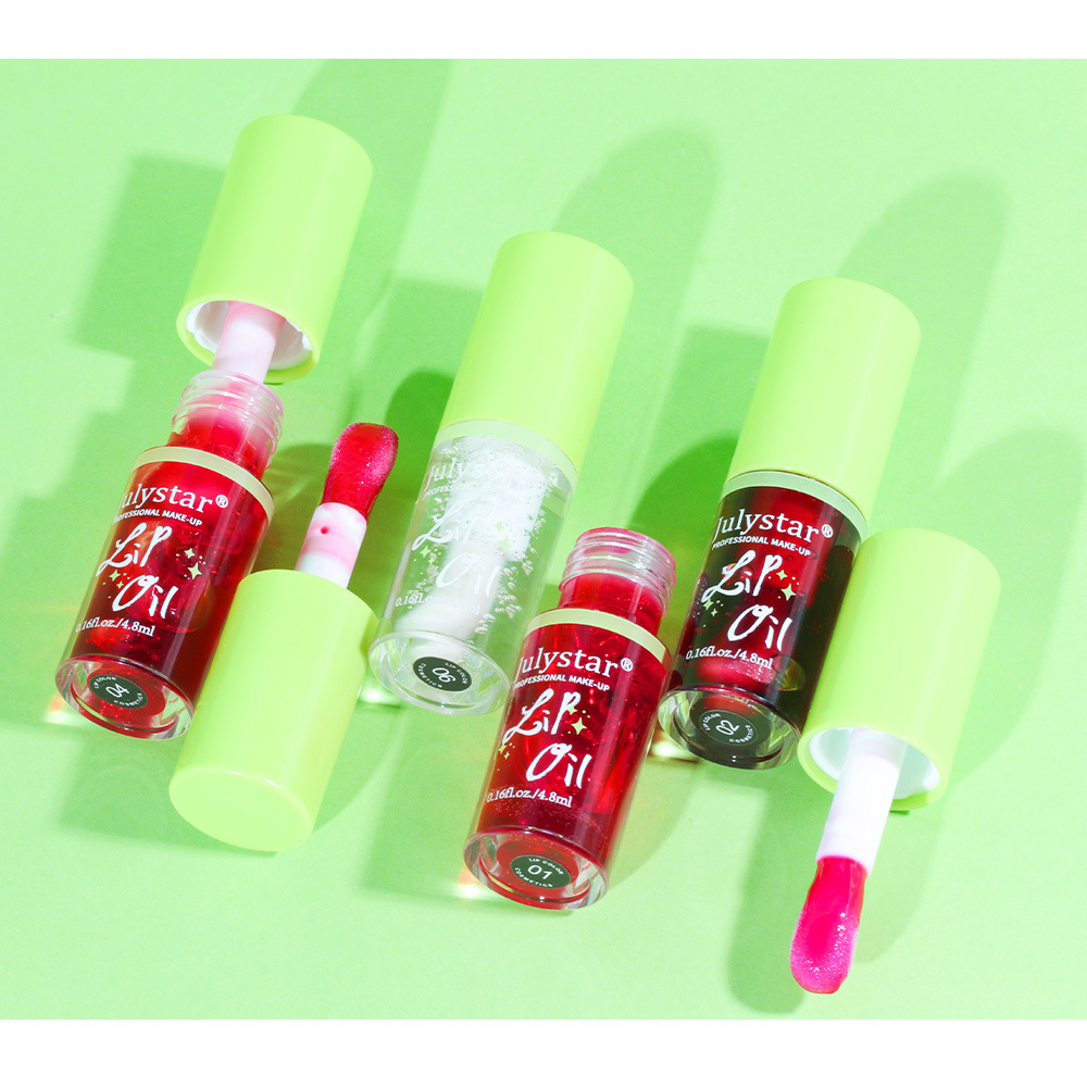 Wunderschönes Make-up, langanhaltende Feuchtigkeit, transparentes Wasserglanzöl, feuchtigkeitsspendende und fruchtige Lippen, spiegelförmig_voghion.com