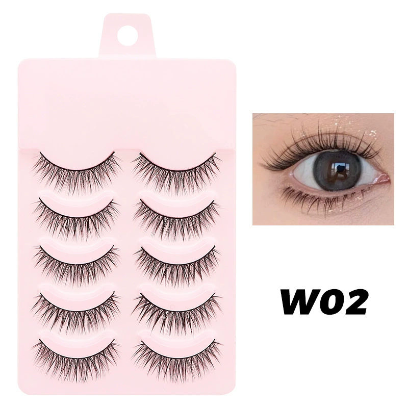 False Eyelashes DINGSEN, 5-Pair Set, Everyday & Cosplay Styles, Assorted Bands