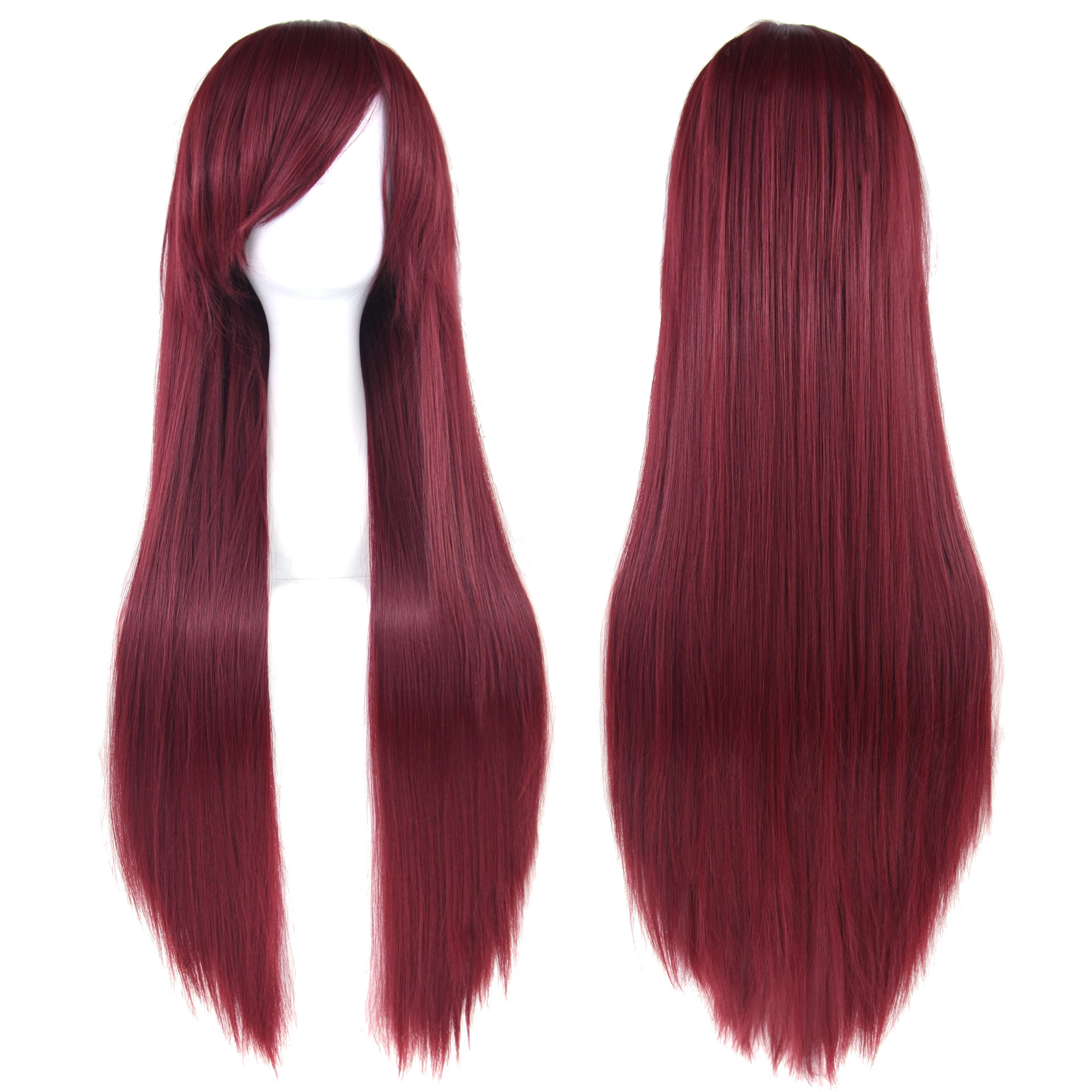 European and American Style Wig 80cm Colorful Long Straight Hair Anime Cos Wig High-Temperature Fiber Chemical Fiber Hair Head Cover - photo 12
