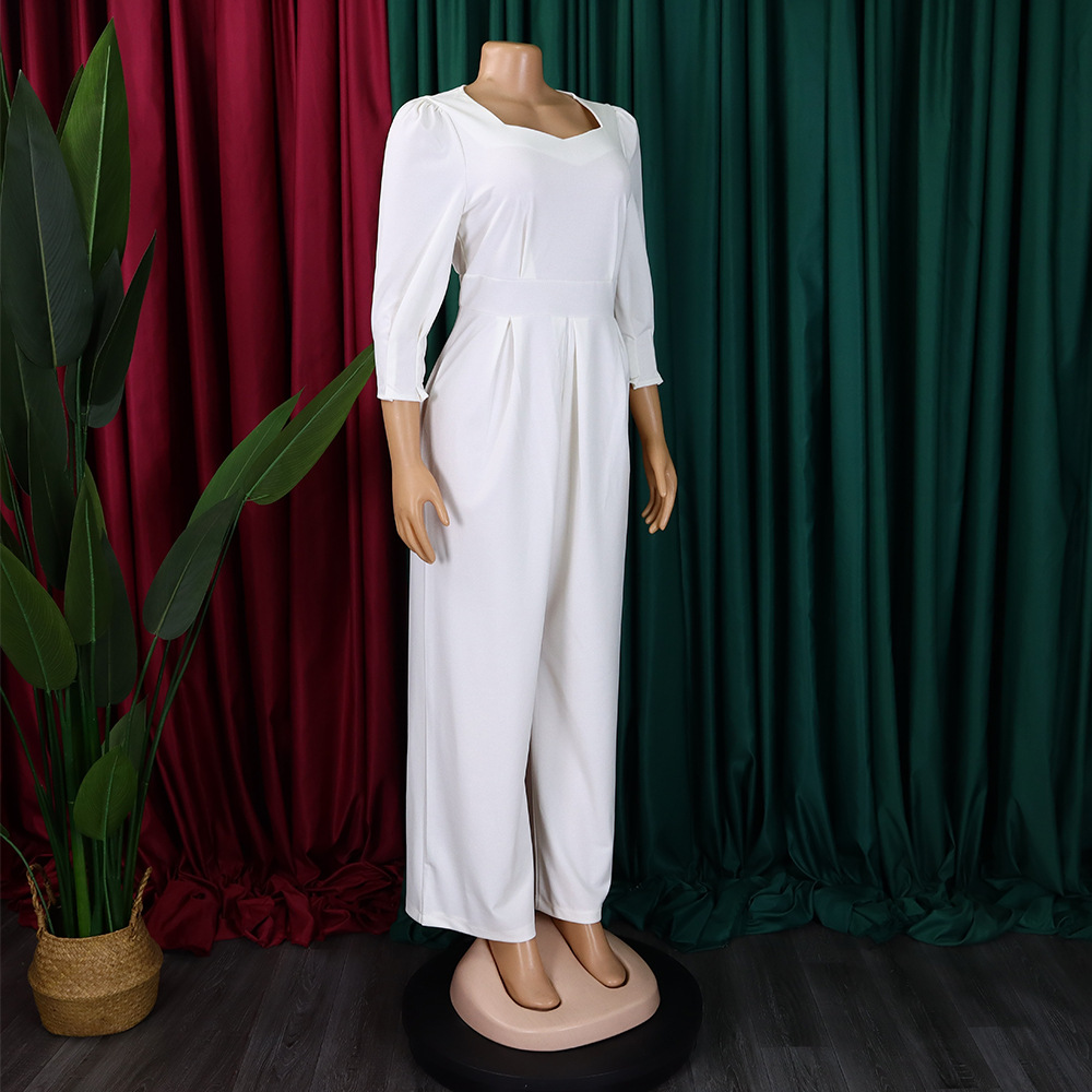 Damen Jumpsuit Langarm Lässig Weites Bein Für Den Winter_voghion.com