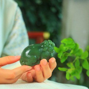 Jinyutang Xinjiang Hotan Jade Fine Laokeng Jasper Jade Oily and Delicate Fat Powder Best Carved Pixiu