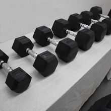 六角哑铃实心铸铁男士健身家用电镀防滑包胶运动健身房专用